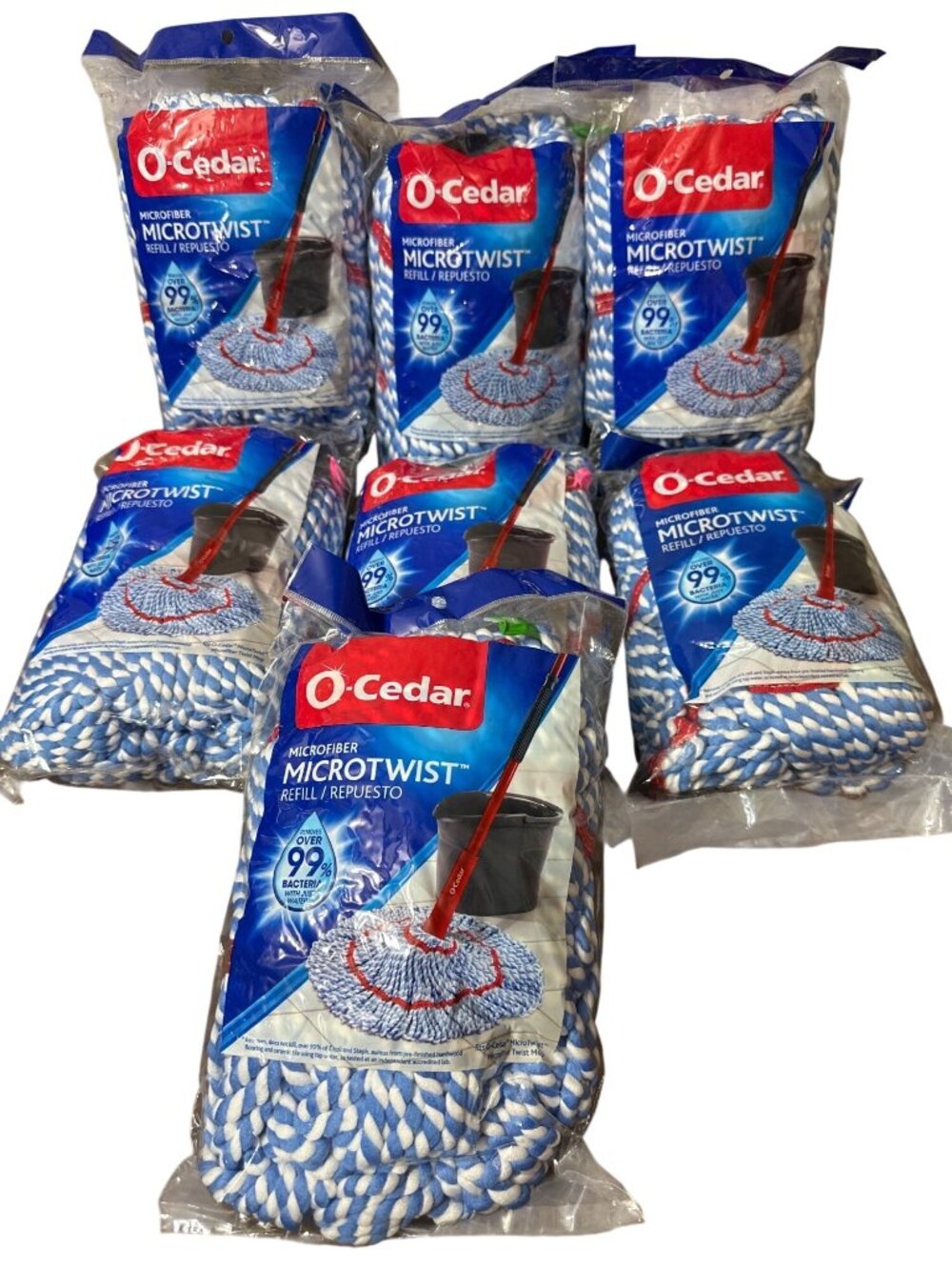 7x- O-Cedar Microfiber MicroTwist Mop Twist Mop Refill